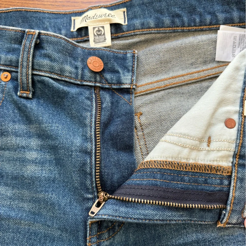 MADEWELL Mid Rise 90s Straight Denim Blue Jeans Casual Staple Comfy Stretch 28 - Picture 4 of 9